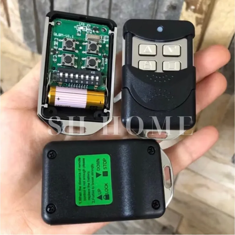 [Có video Hướng dẫn] Điều khiển cửa cuốn mã gạt 433 MHZ Taiwan khiển inox