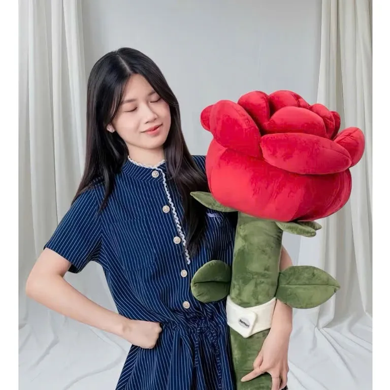 [Quà tặng hottrend] Gấu bông hoa hồng 80cm dễ thương cho bạn gái, Hoa hồng bông cao cấp đủ size