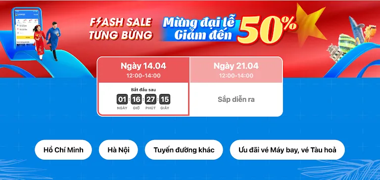 VeXeRe – Flash Sale vé xe Thứ Ba giảm đến 50%