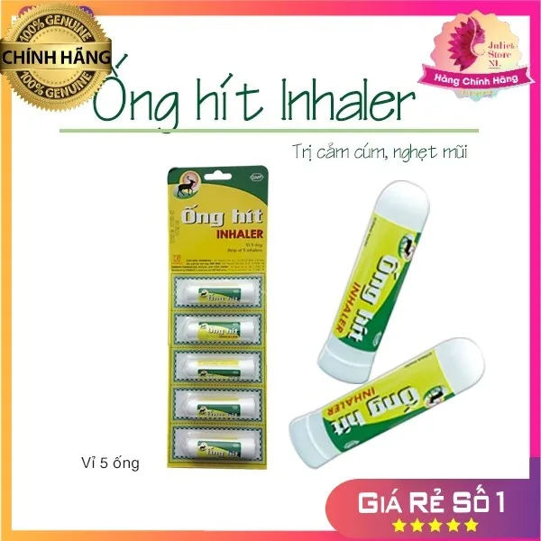 [CHÍNH HÃNG] ỐNG HÍT CON NAI INHALER GIẢM NGHẸT MŨI THÔNG MŨI HIỆU QUẢ AN TOÀN LỐC 5 ỐNG