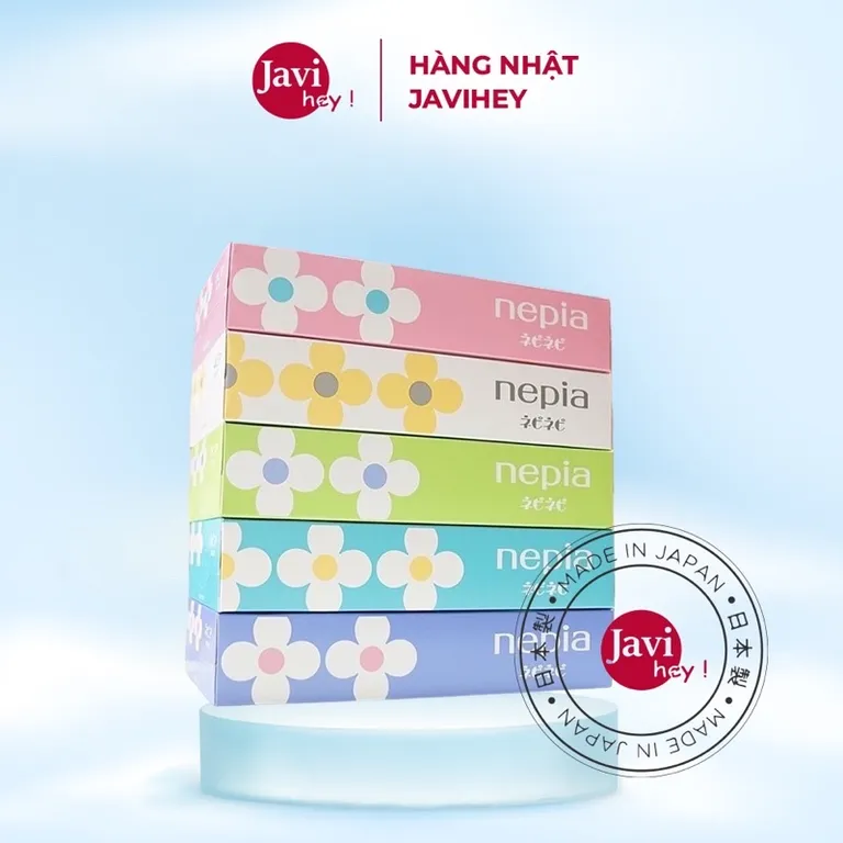 Set 5 Hộp Khăn Giấy Ăn Nepia Hàng Nhật Bản 2 Lớp Dai Mịn Không Bụi