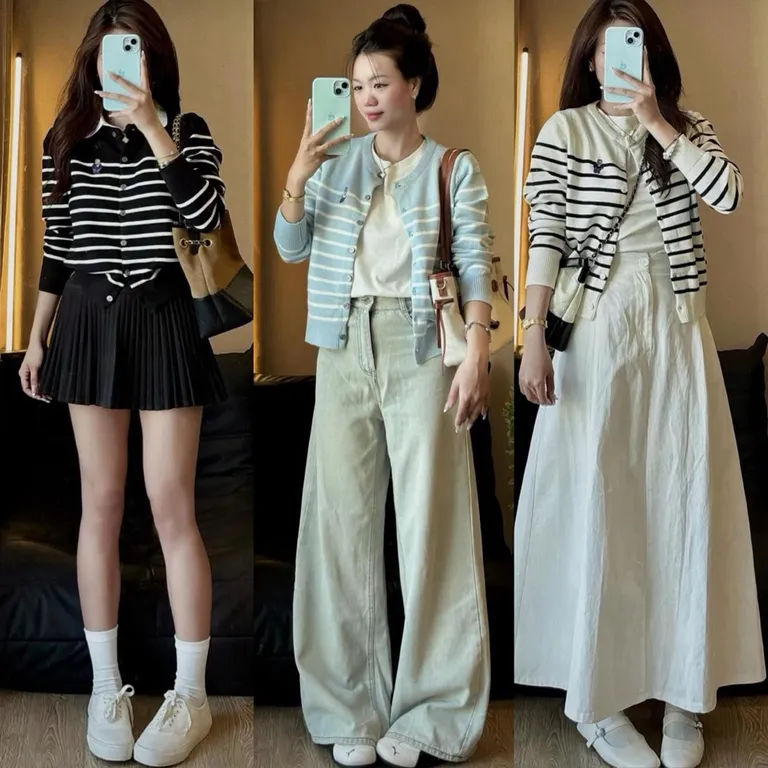 [HÀNG SẴN LOẠI 1] Áo Len THÊU GẤU Freesize, Sọc Baby Ulzzang, Siêu Cute Cho Nàng Sành Điệu