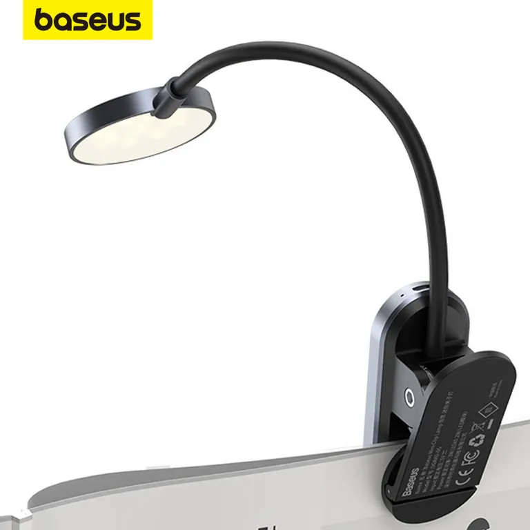 Baseus LED Clip Đèn Bàn Vô Cấp Có Thể Điều Chỉnh Độ Sáng Đèn Bàn Không Dây Cảm Ứng USB Sạc Đèn Đọc Sách Đèn Ngủ LED Đèn Laptop