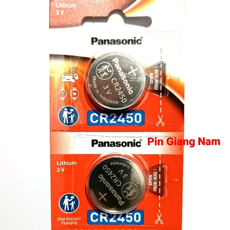 Pin CR2450 Panasonic 3V Lithium Hàng Chính Hãng - Made in Indonesia