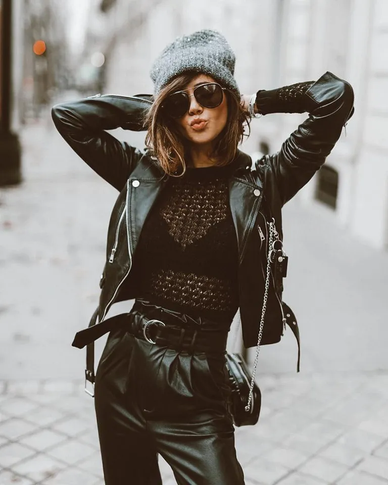 Áo khoác da cá tính