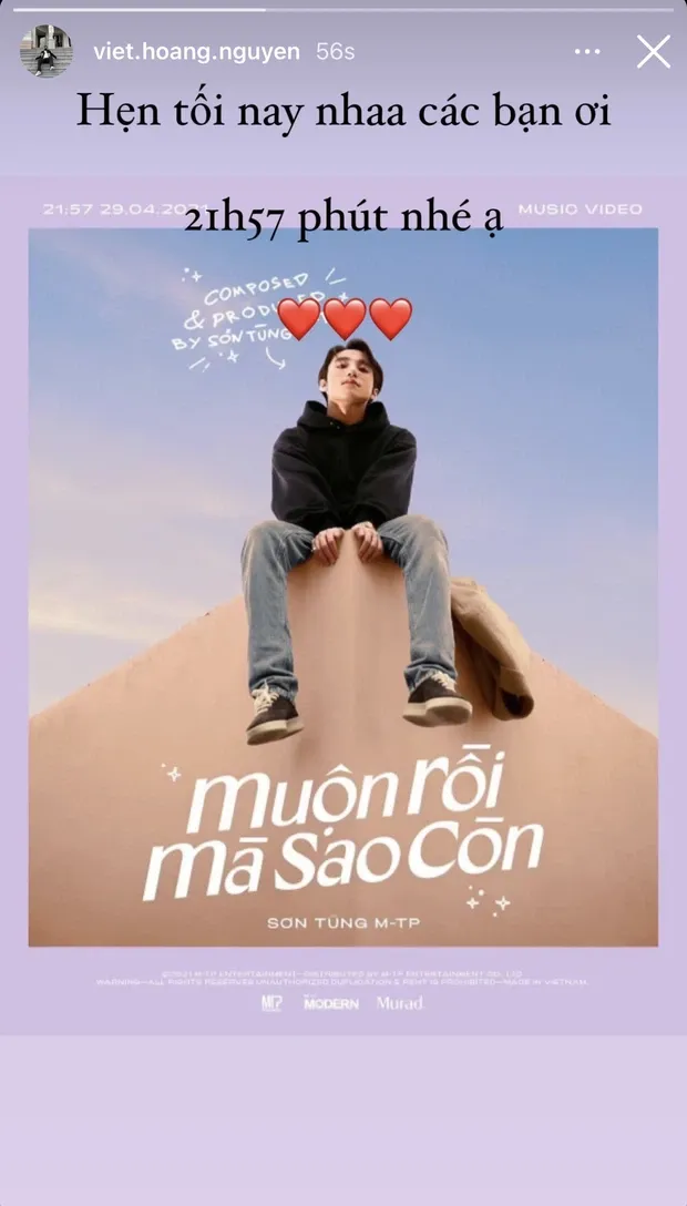 Em trai Sơn Tùng chia sẻ về ca khúc Muộn rồi mà sao còn