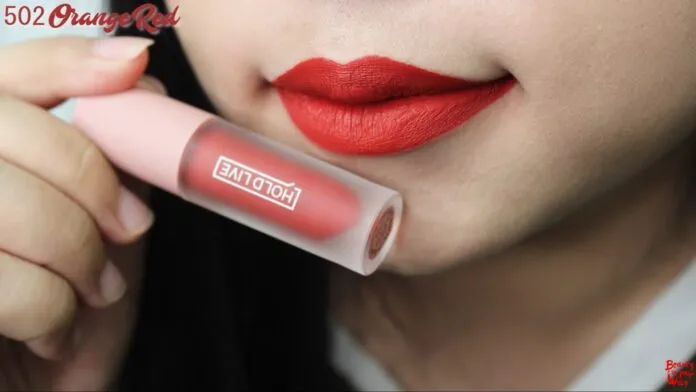 Son Hold Live màu 502 Orange Red