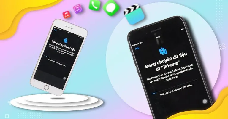 Cách chuyển dữ liệu từ iPhone sang iPhone thông qua tài khoản iCloud.