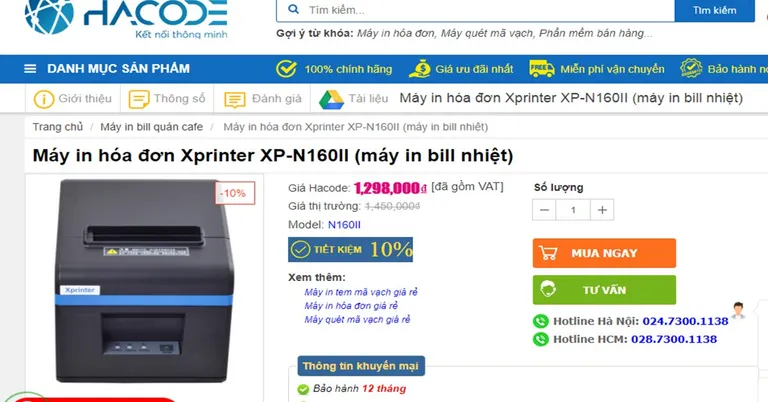 Tại sao máy in hóa đơn Xprinter N160II được tin dùng?