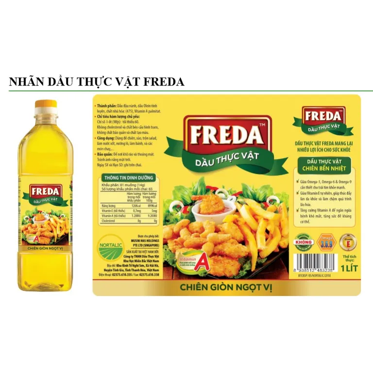 Review chi tiết các thành phần của dầu ăn Freda