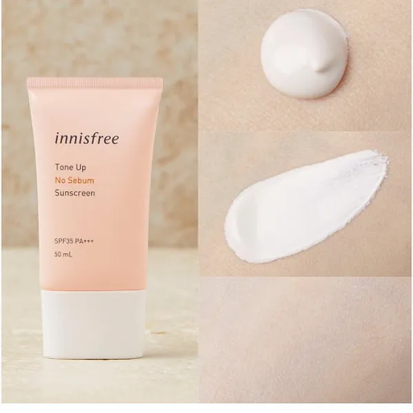 Kem chống nắng Innisfree Tone Up No Sebum – Kiềm dầu, nâng tông da