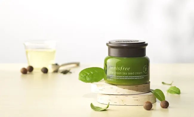 Review kem dưỡng ẩm innisfree green tea seed cream trị mụn