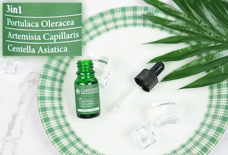 Review chi tiết Serum Caryophy Portulaca Ampoule: Cứu tinh da mụn giá rẻ