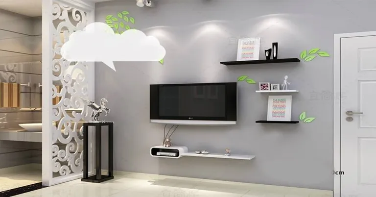 Chia sẻ mẹo hay khi lựa chọn kệ tivi treo tường đẹp cho không gian hài hòa