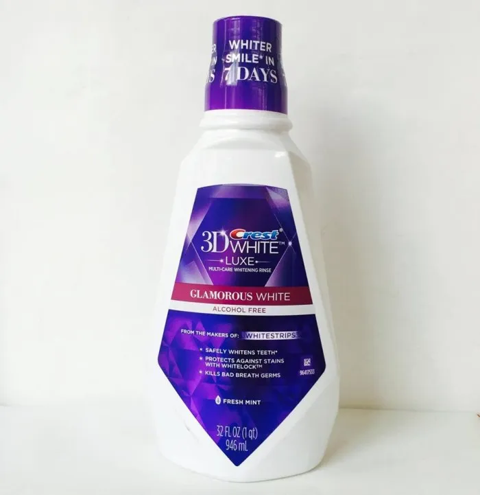 Nước súc miệng Crest 3D White Luxe làm trắng răng
