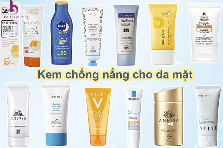 Kem chống nắng cho da mặt loại nào tốt? Top 7 sản phẩm tốt nhất