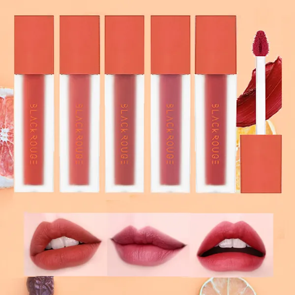 Cận cảnh nắp son màu cam đồng và thân nhám lì