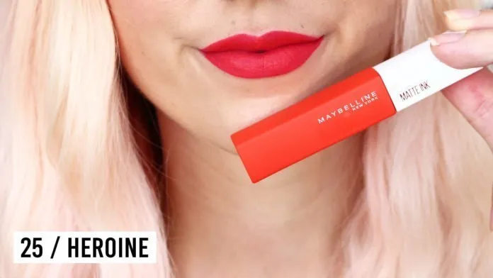 Son Maybelline màu đỏ cam san hô
