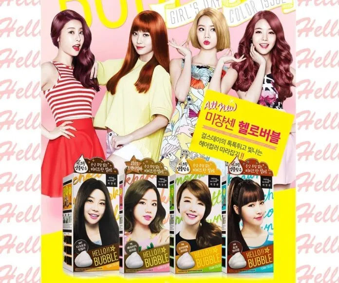 Bên trong một hộp thuốc nhuộm tóc Hello Bubble