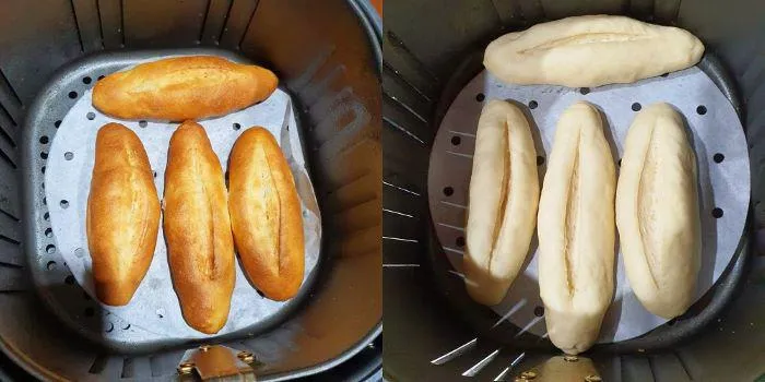Bánh mì vàng giòn sau khi nướng